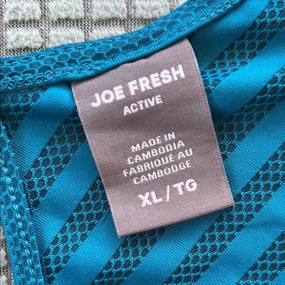 Teal Striped Athletic top - Picture 5 of 7